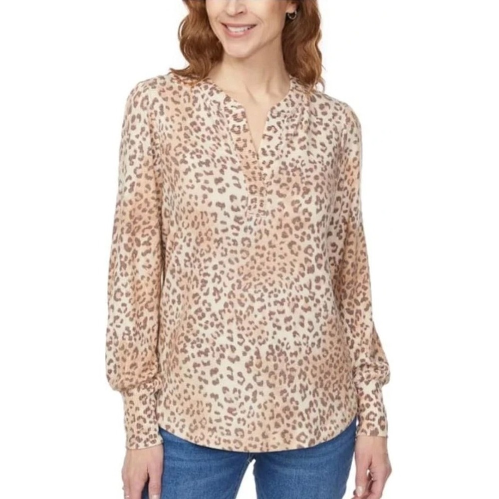Buffalo Women's Cozy V-Neck Long Sleeve Top, Mellow Leo, Size: Small, New
